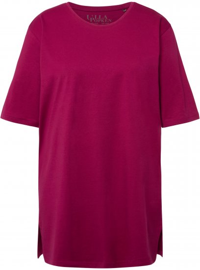 Ulla Popken Basic Round Neck Short Sleeve Relaxed Fit T-Shirt Magnolia Red - T-krekli - 