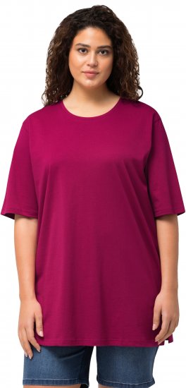 Ulla Popken Basic Round Neck Short Sleeve Relaxed Fit T-Shirt Magnolia Red - T-krekli - 