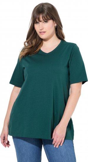 Ulla Popken Eco Cotton Basic T-Shirt 2-Pack Green/White - T-krekli - 