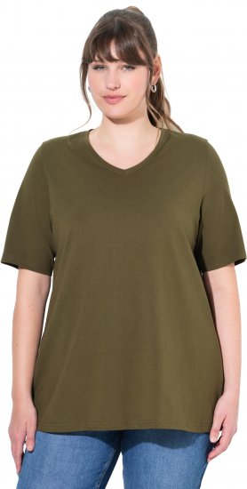 Ulla Popken Eco Cotton Basic T-Shirt 2-Pack Green/Black - T-krekli - 