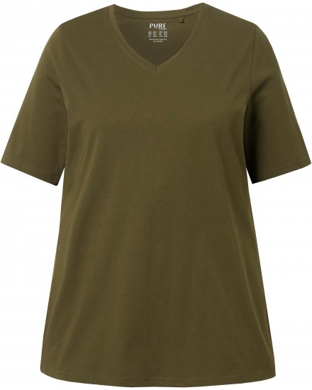 Ulla Popken Eco Cotton Basic T-Shirt 2-Pack Green/Black - T-krekli - 
