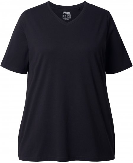 Ulla Popken Eco Cotton Basic T-Shirt 2-Pack Black/Red - T-krekli - 