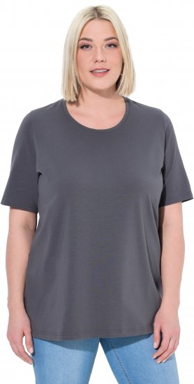 Ulla Popken Essential Round Neck Stretch Tee Graphite Grey - T-krekli - 