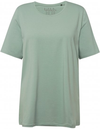 Ulla Popken Essential Round Neck Stretch Tee Light Moss Green - T-krekli - 