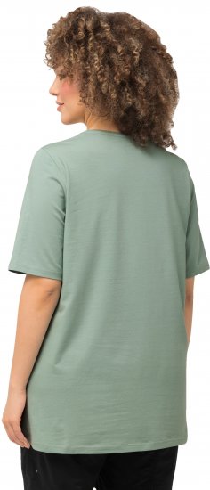 Ulla Popken Essential Round Neck Stretch Tee Light Moss Green - T-krekli - 