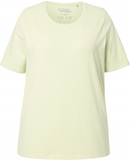 Ulla Popken Essential Round Neck Stretch Tee Pistachio - T-krekli - 