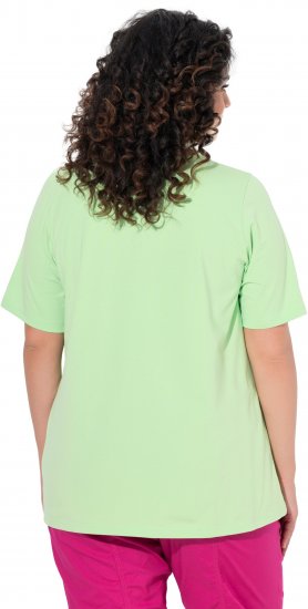Ulla Popken Essential Round Neck Stretch Tee Light Green - T-krekli - 