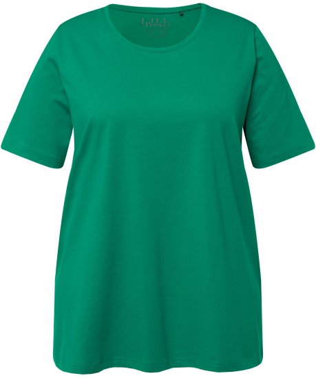 Ulla Popken Essential Round Neck Stretch Tee Emerald Green - T-krekli - 