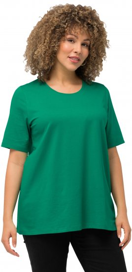 Ulla Popken Essential Round Neck Stretch Tee Emerald Green - T-krekli - 
