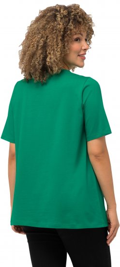 Ulla Popken Essential Round Neck Stretch Tee Emerald Green - T-krekli - 