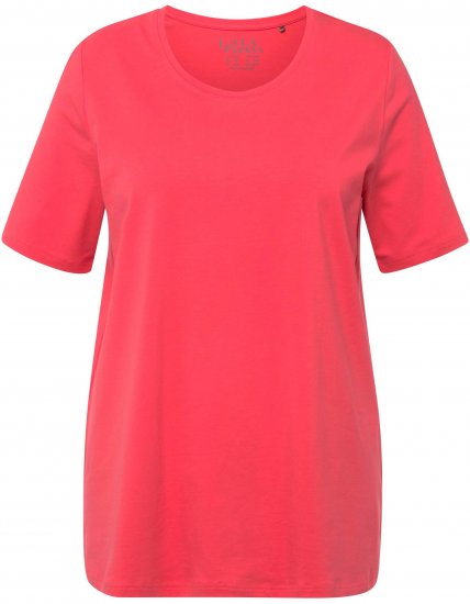 Ulla Popken Essential Round Neck Stretch Tee Dark Coral - T-krekli - 