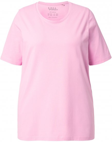 Ulla Popken Essential Round Neck Stretch Tee Pink - T-krekli - 