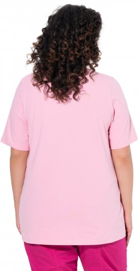 Ulla Popken Essential Round Neck Stretch Tee Pink - T-krekli - 