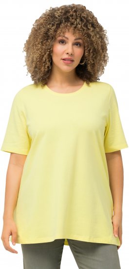 Ulla Popken Essential Round Neck Stretch Tee Lemon Yellow - T-krekli - 