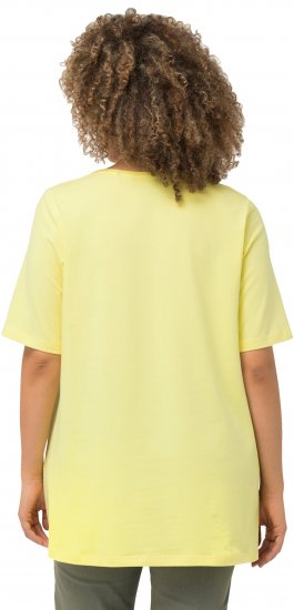 Ulla Popken Essential Round Neck Stretch Tee Lemon Yellow - T-krekli - 