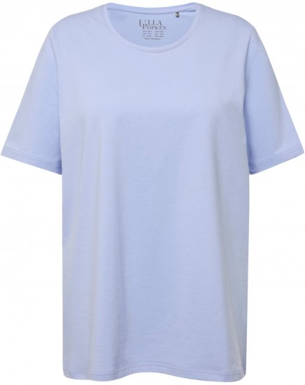 Ulla Popken Essential Round Neck Stretch Tee Sky Blue - T-krekli - 