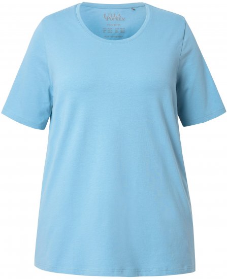 Ulla Popken Essential Round Neck Stretch Tee Light Teal - T-krekli - 