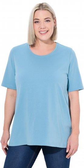 Ulla Popken Essential Round Neck Stretch Tee Light Teal - T-krekli - 