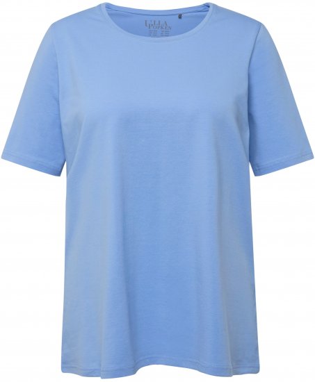 Ulla Popken Essential Round Neck Stretch Tee Cloud Blue - T-krekli - 
