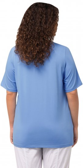 Ulla Popken Essential Round Neck Stretch Tee Cloud Blue - T-krekli - 