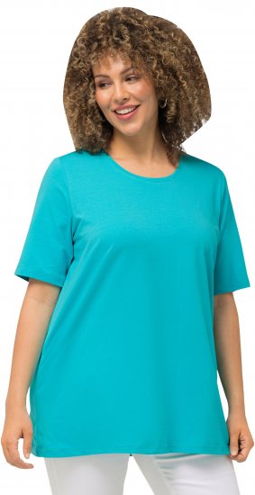 Ulla Popken Essential Round Neck Stretch Tee Black - T-krekli - 