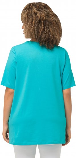 Ulla Popken Essential Round Neck Stretch Tee Deep Aqua - T-krekli - 