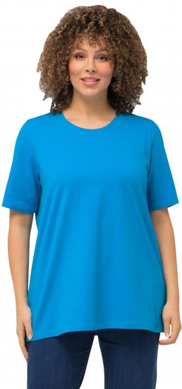 Ulla Popken Essential Round Neck Stretch Tee Sapphire Blue - T-krekli - 