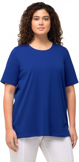 Ulla Popken Essential Round Neck Stretch Tee Cobalt Blue - T-krekli - 