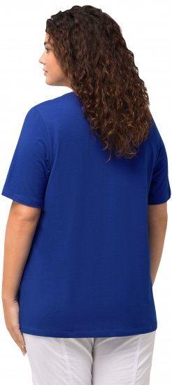 Ulla Popken Essential Round Neck Stretch Tee Cobalt Blue - T-krekli - 