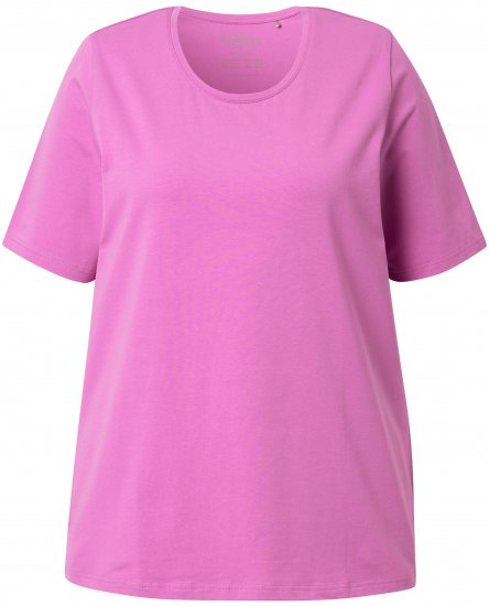 Ulla Popken Essential Round Neck Stretch Tee Cool Pink - T-krekli - 