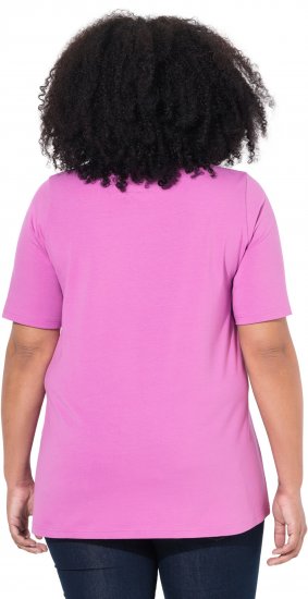 Ulla Popken Essential Round Neck Stretch Tee Cool Pink - T-krekli - 