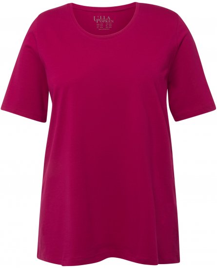 Ulla Popken Essential Round Neck Stretch Tee Magnolia Red - T-krekli - 