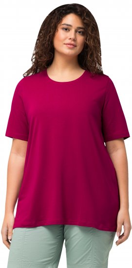 Ulla Popken Essential Round Neck Stretch Tee Magnolia Red - T-krekli - 