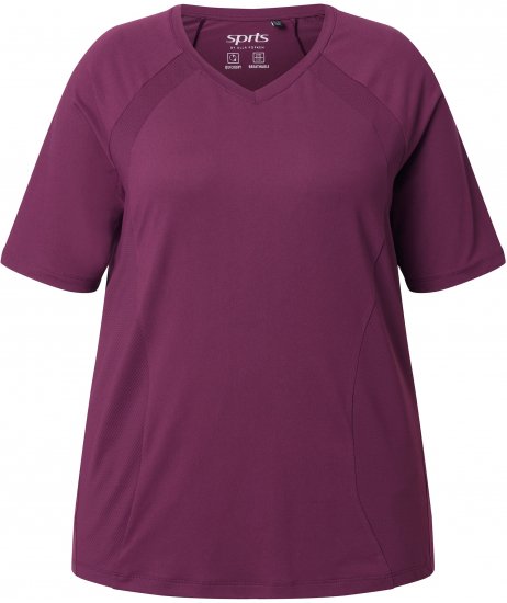 Ulla Popken Quick-Drying Short Sleeve T-Shirt Dark Cherry - T-krekli - 