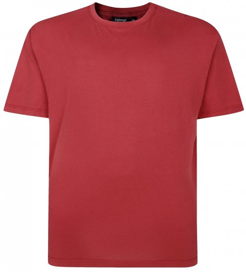 Espionage T015 Plain T-Shirt Ruby - T-krekli - T-krekli - 2XL-14XL