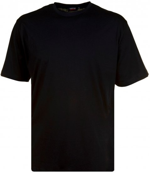 Espionage T015 Plain Crew Neck T-Shirt Black - T-krekli - T-krekli - 2XL-14XL