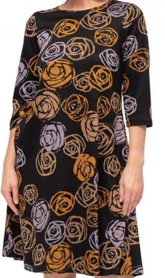 Scandinavian Caramel Flower Petals Dress Lavender and Orange - SIEVIEŠU APĢĒRBS 40-66 - 