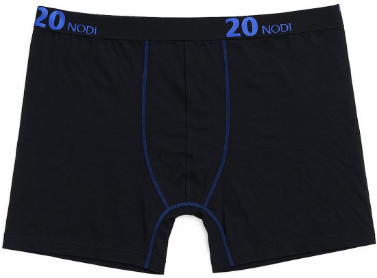 20 Nodi Stretch Cotton Boxer with Medium Leg Black - Apakšveļa un peldšorti - Apakšveļa - 2XL-8XL