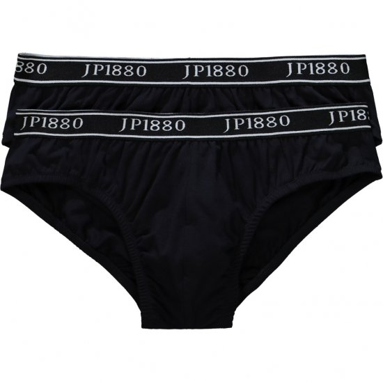 JP1880 Briefs Stretch Cotton 2-Pack Black - Apakšveļa un peldšorti - Apakšveļa - 2XL-8XL