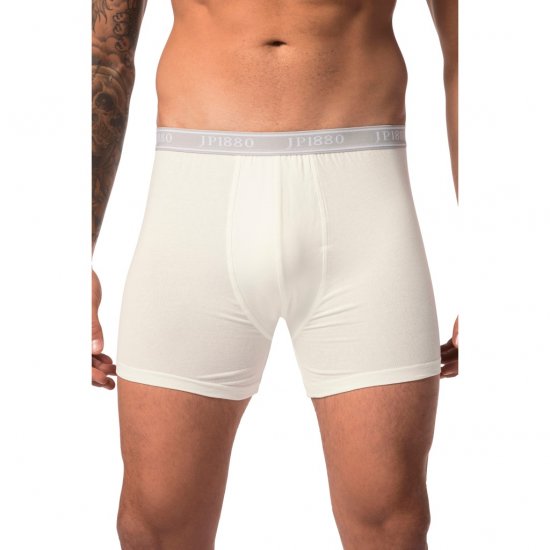 JP1880 Boxershorts Flexnamic OEKO-TEX Mid 2-Pack Grey/Off-White - Apakšveļa un peldšorti - Apakšveļa - 2XL-8XL