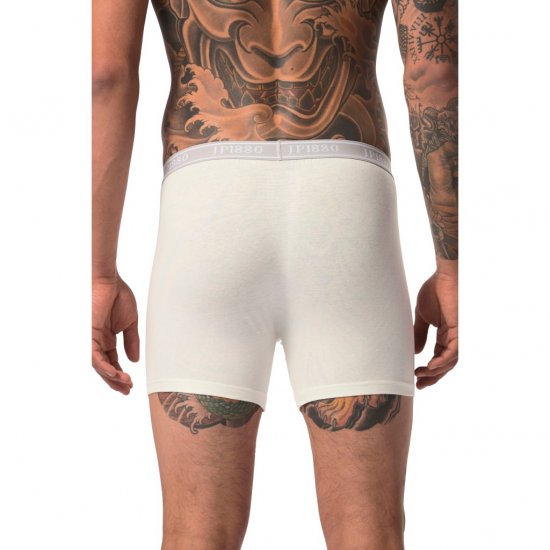 JP1880 Boxershorts Flexnamic OEKO-TEX Mid 2-Pack Grey/Off-White - Apakšveļa un peldšorti - Apakšveļa - 2XL-8XL
