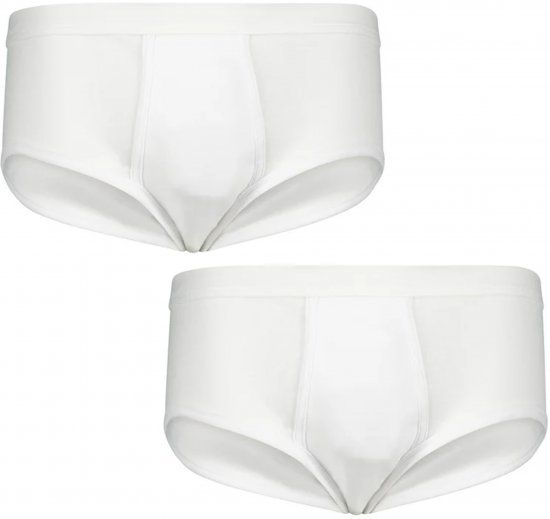 Adamo Royal Fine Ribbed Briefs 2-Pack White - Apakšveļa un peldšorti - Apakšveļa - 2XL-8XL