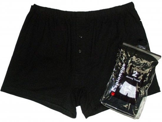 Espionage U001 2-Pack Boxershorts Black/White - Bokseršorti - Vīriešu lielie bokseru šorti