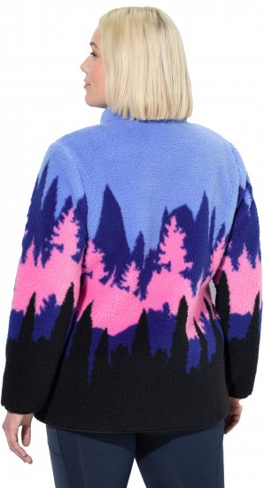 Ulla Popken Alpine Landscape Fleece Jacket Cloud Blue - Džemperi un džemperi ar kapuci - 