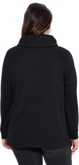 Ulla Popken Ribbon Detail Turtleneck Sweatshirt Black - Džemperi un džemperi ar kapuci - 