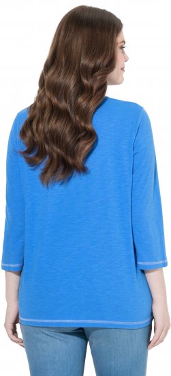 Ulla Popken Make It Amazing 3/4 Sleeve Graphic Tee Pacific Blue - Apdrukāti T-krekli sievietēm - 