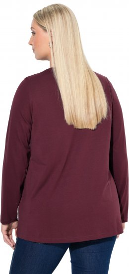 Ulla Popken Fawn Long Sleeve Graphic Tee Plum - Apdrukāti T-krekli sievietēm - 