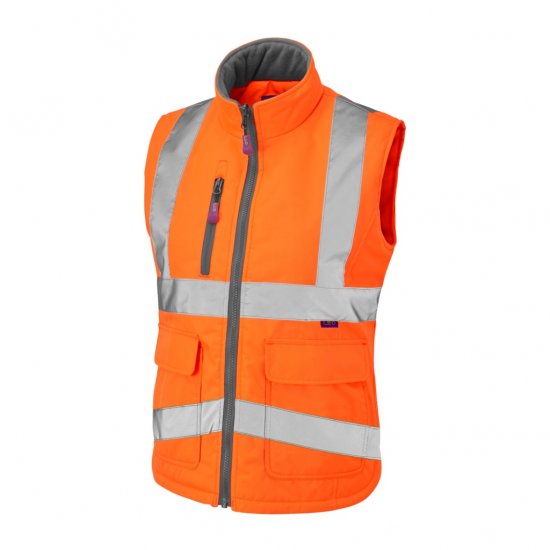 Leo Sandymere EcoViz Women's Bodywarmer Orange - Darba apģērbs - 