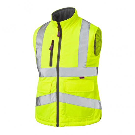 Leo Sandymere EcoViz Women's Bodywarmer Yellow - Darba apģērbs - 