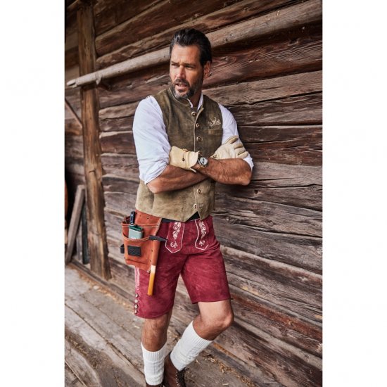 JP1880 Vest Goat Suede Traditional Moss Green - Svētku apģērbs - Svinīgs apģērbs – Lai svinētu stilīgi un ērti